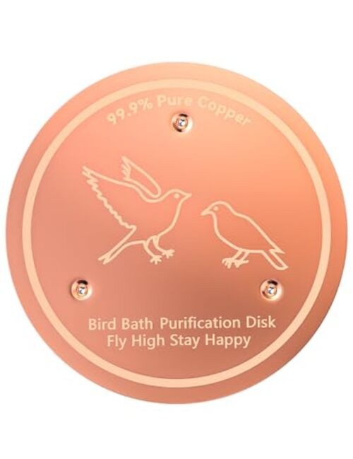 Copper Disk for Bird Baths, Bird Baths 99.99% Pure Copper Cleaning Disk, 1 Pcs
