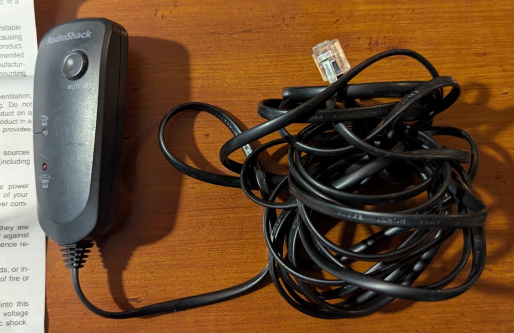 Radio Shack 43-2013 Hands Free Headset Control Module Direct Connect