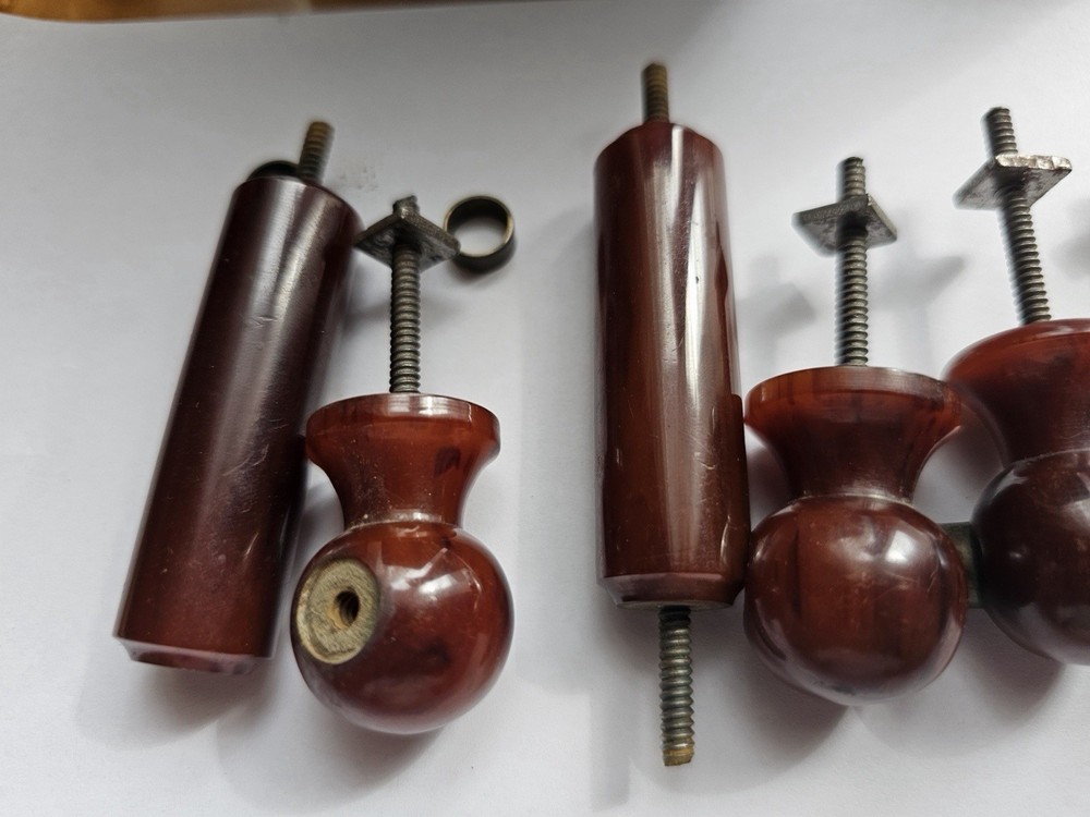 Bakelite Door Handle brown 3pcs USSR Vintage