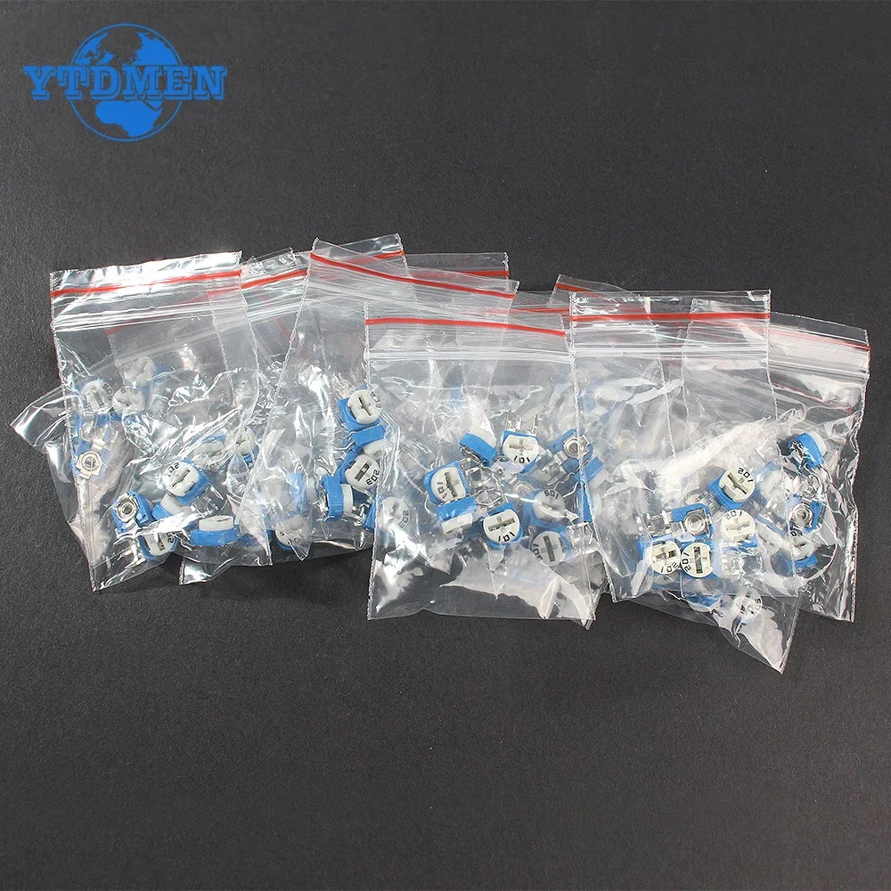 130PCS RM063 Trimmer Potentiometer Kit 100R-1M 13 Values Variable Resistor