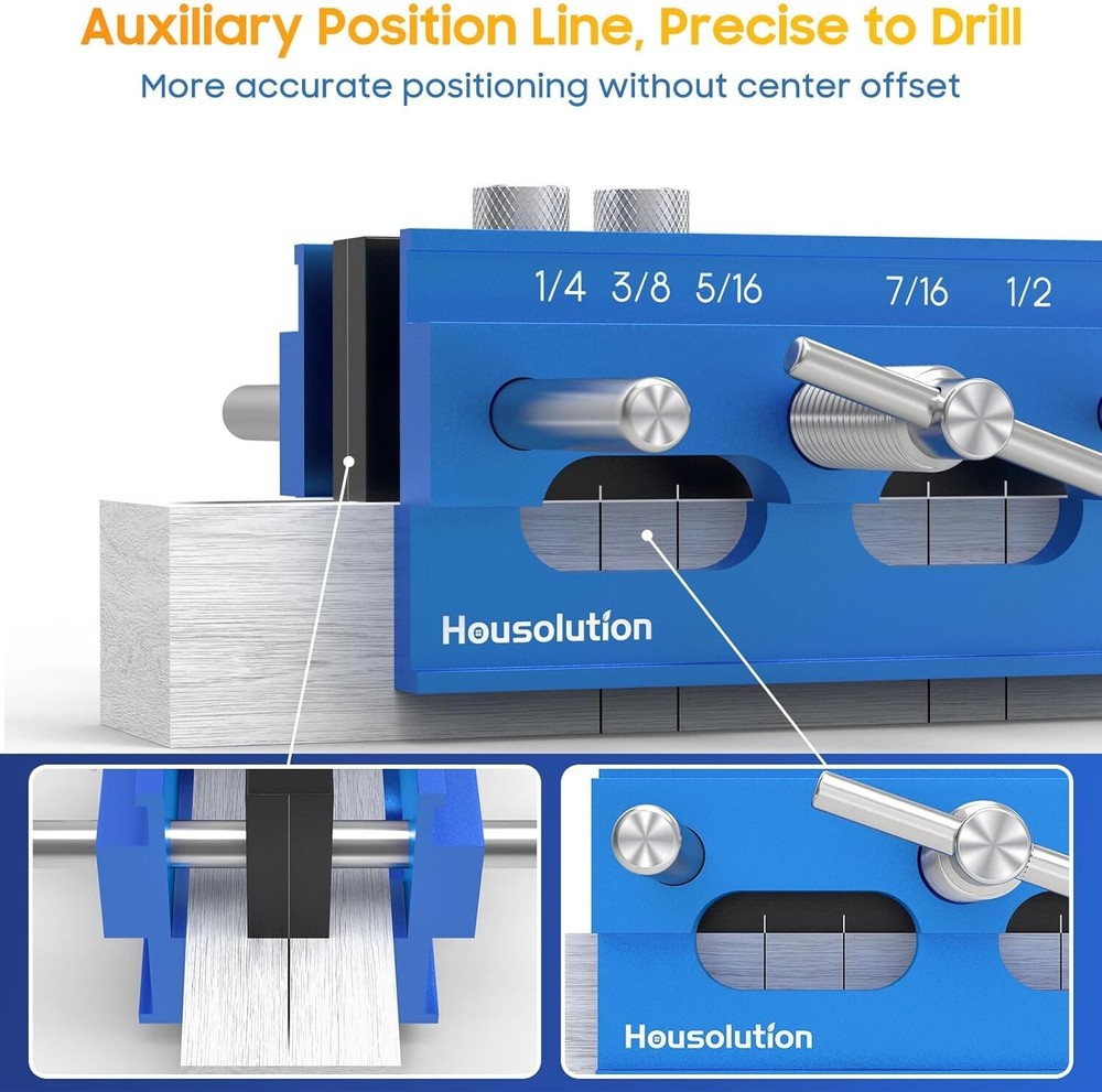Dowel Jig 6 Extra Length Self Centering Dowel Jig Kit With 6 Drill Guide Blue