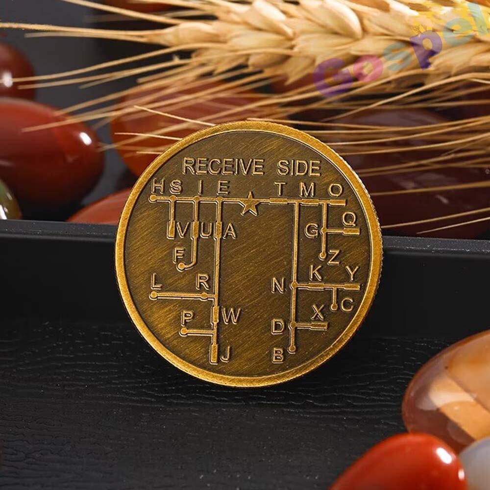 Key CW training coin Morse code training coin Novice amateur radio 1Pc