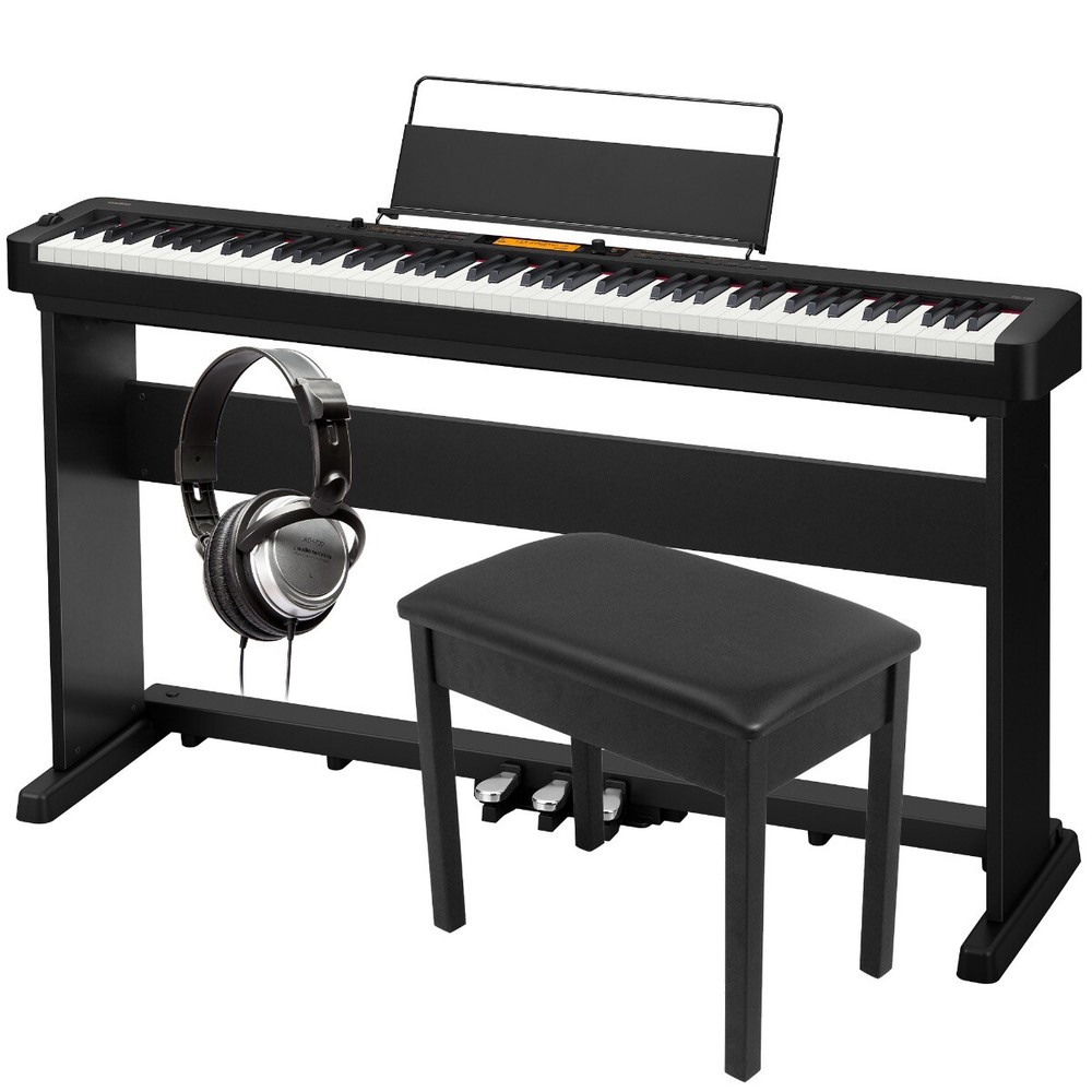 Casio CDP-S360 Compact Digital Piano - Black COMPLETE HOME BUNDLE