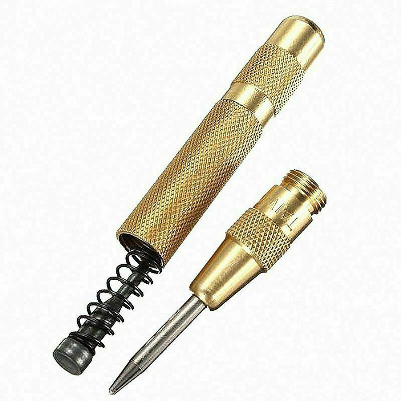 2 Super Strong Automatic Centre Punch Adjustable Spring Loaded Metal Drill TooL