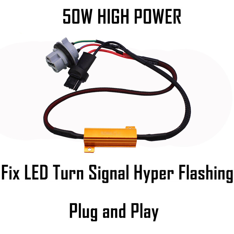 2PCS 7440 992 50W Resistor Harness Decoder Fix LED Turn Signal Light Hyper Flash
