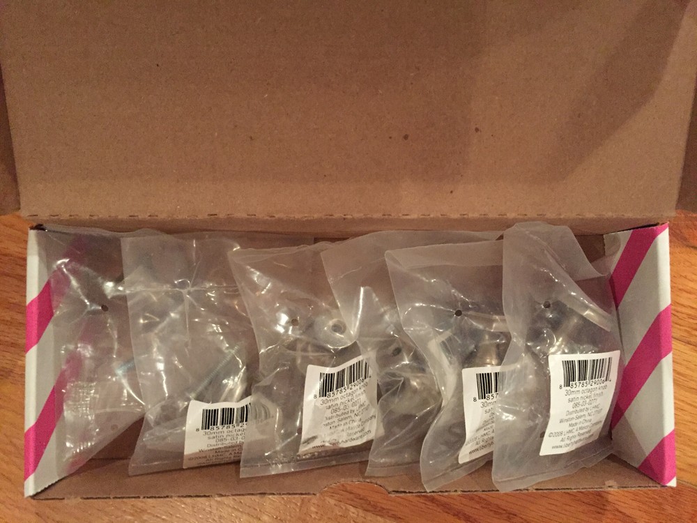 Target 10 Knob Value Pack +6 Octagonal Satin Nickel Finish Knobs (16) ~ NIB