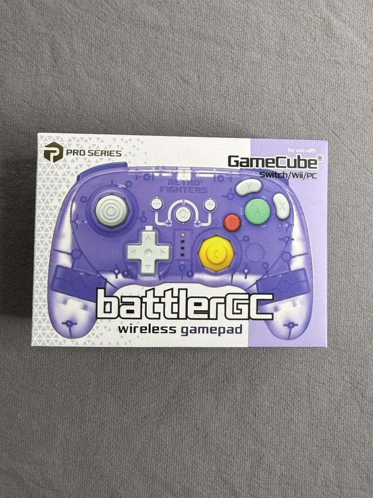 Retro Fighters BattlerGC Purple Pro Series Wireless Controller GameCube Switch