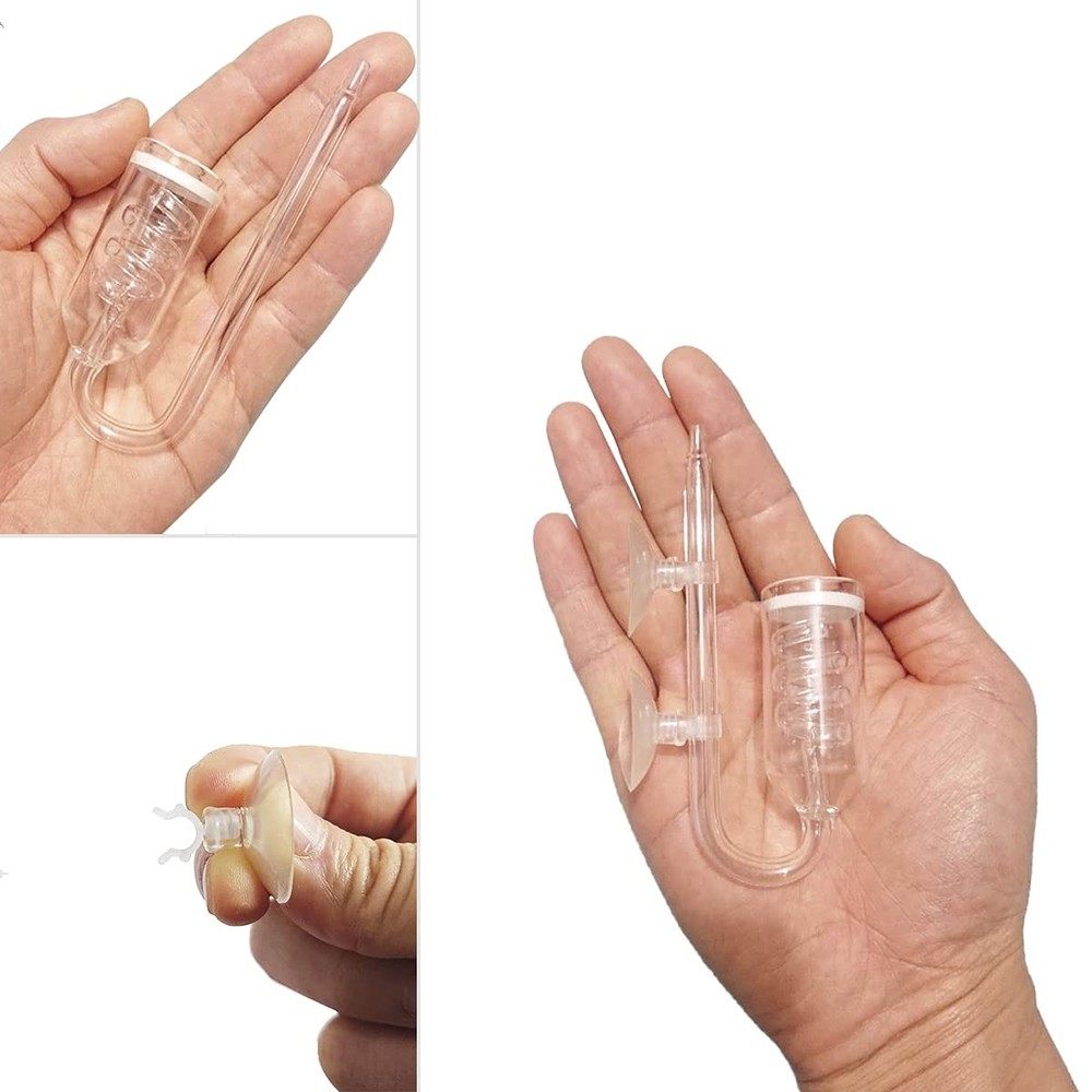 IAFVKAI CO2 Diffuser Aquarium Glass Spiral Atomizer Bubble...