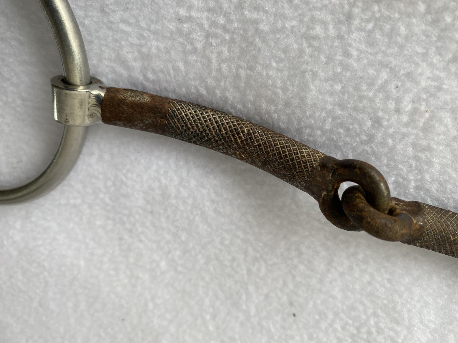 H.M. WELLS Handmade 5-1/4" Rasp/Washboard Curved SWEET IRON Snaffle Bit~QUALITY