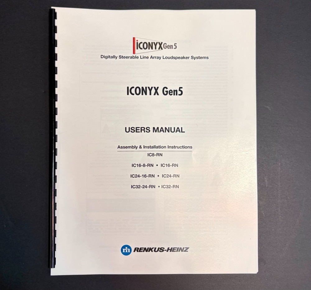 Iconyx Gen 5 Users Manual