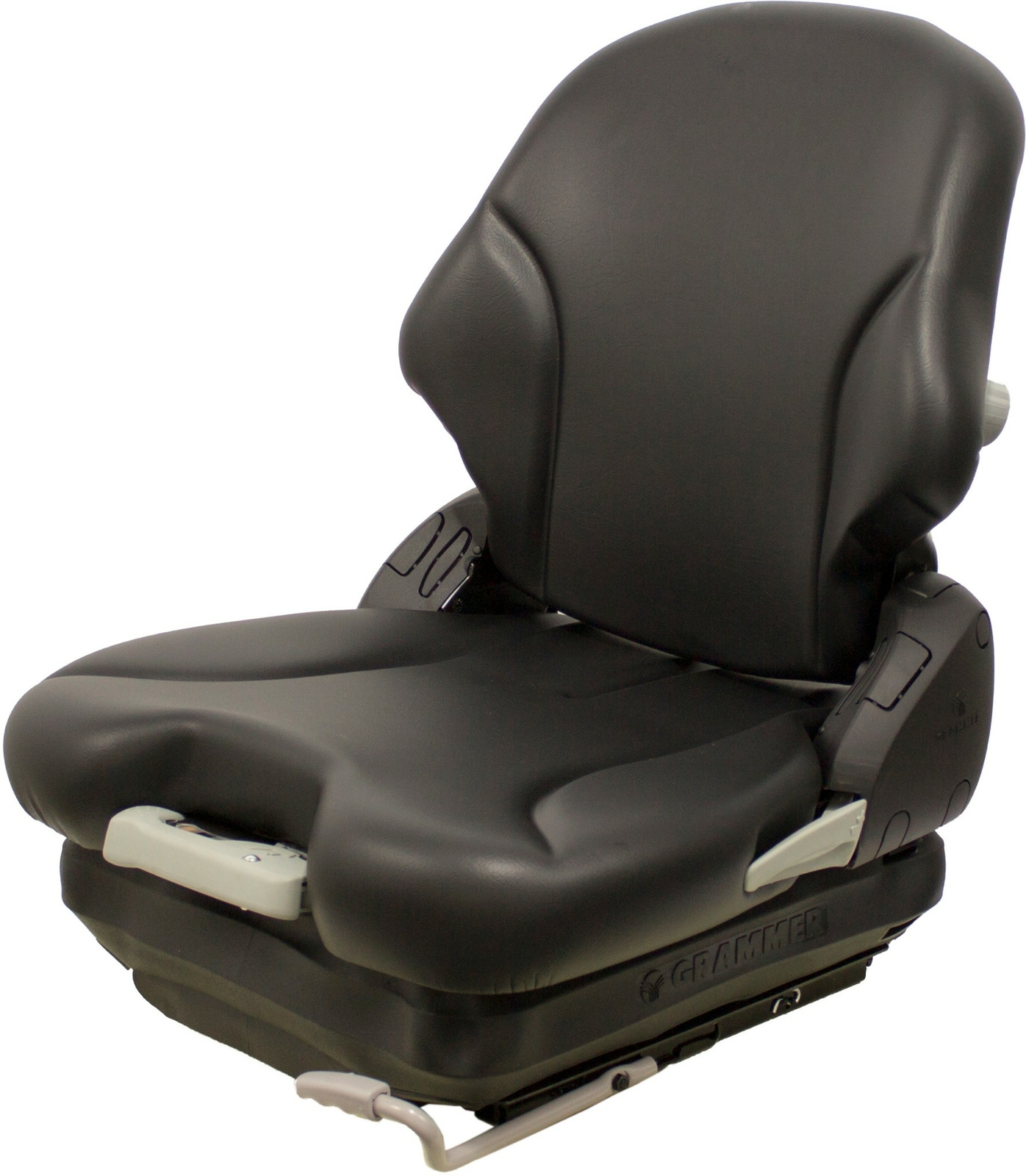 Grammer MSG65 Black Vinyl Seat w/Armrests - Fits Scag Ztr Zero Turn Mowers Etc