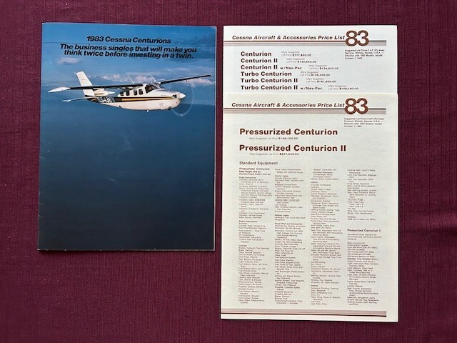 Cessna Centurions 1983 Brochure