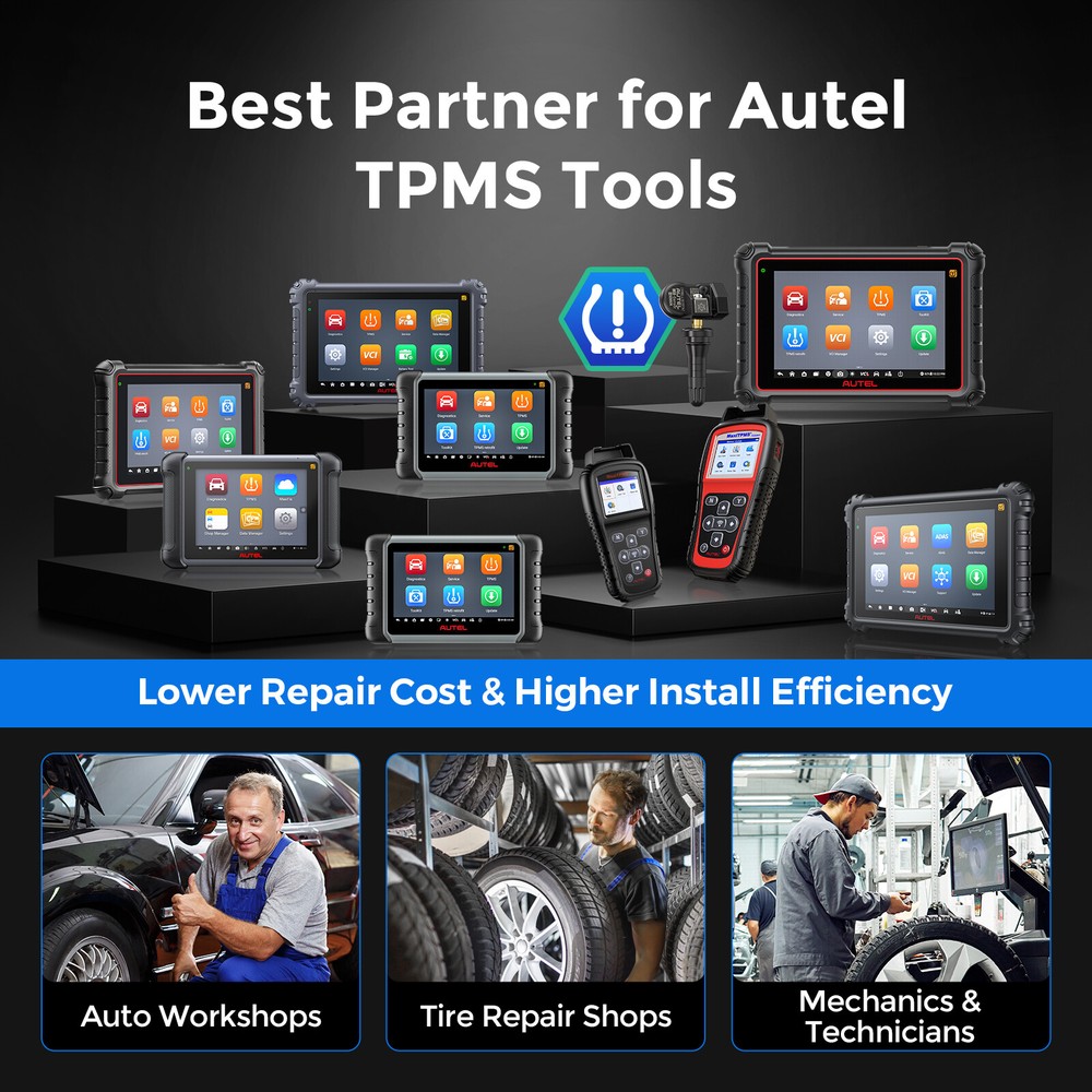 Autel TPMS Sensor MX-Sensor 315MHz & 433MHz Programmable Universal Rubber Valve