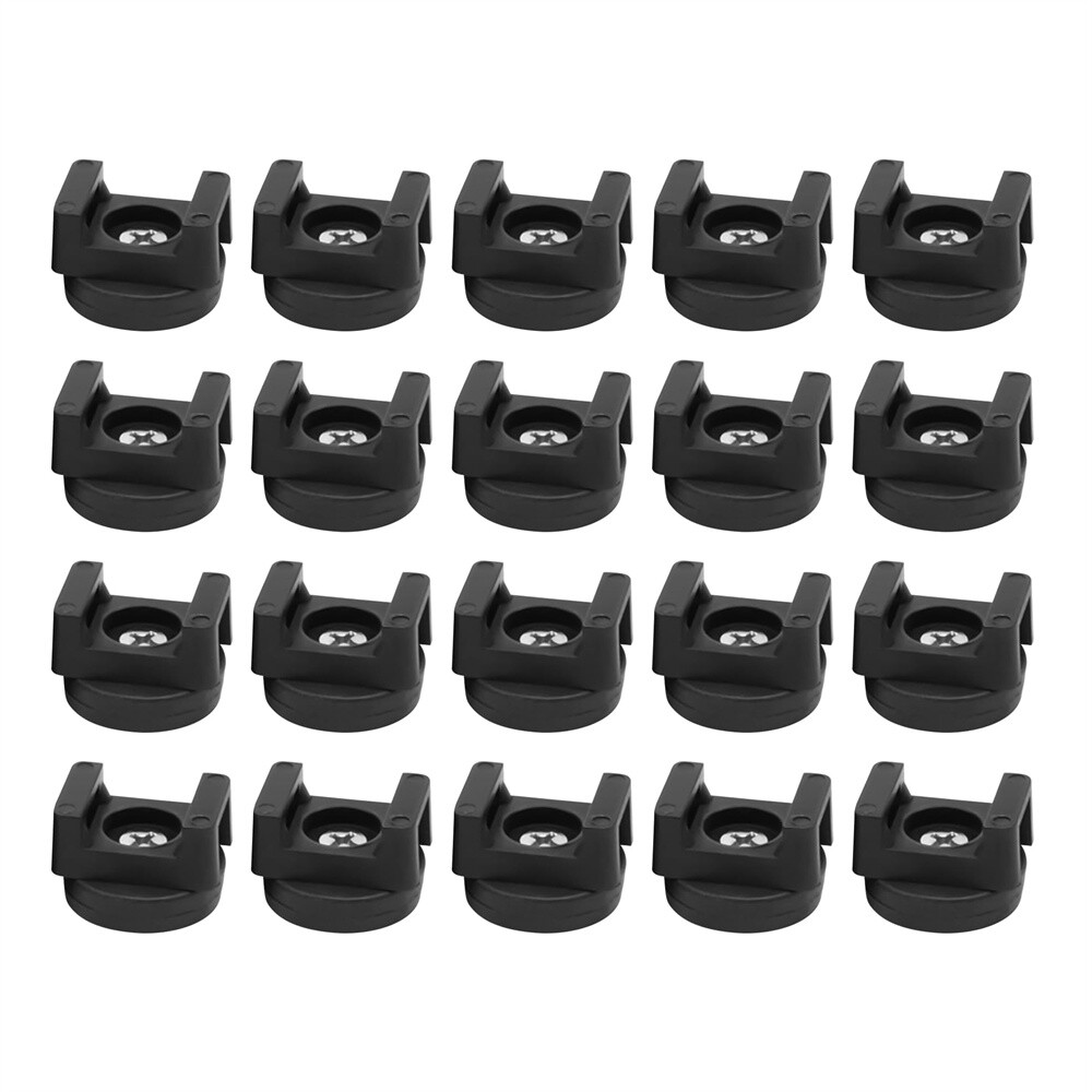 20Pcs Black Magnetic Cable Zip Tie Mount Base Wire Clips Management Bases Holder