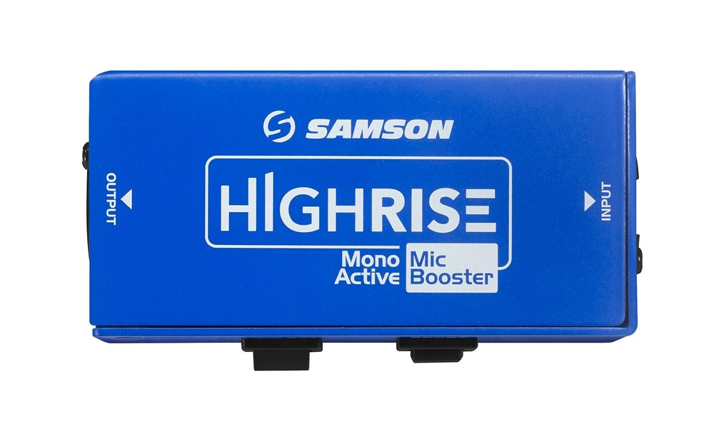 Samson Highrise Mono Active Mic Booster-Inline Preamp for Dynamic Microphones