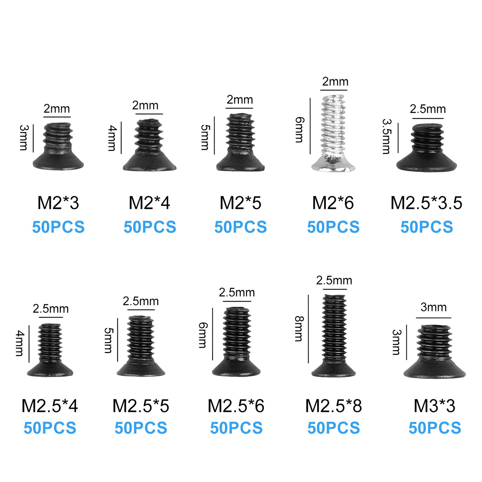 500Pcs Set Laptop Computer Screws Set For HP Dell Lenovo Sony Toshiba SAMSUNG