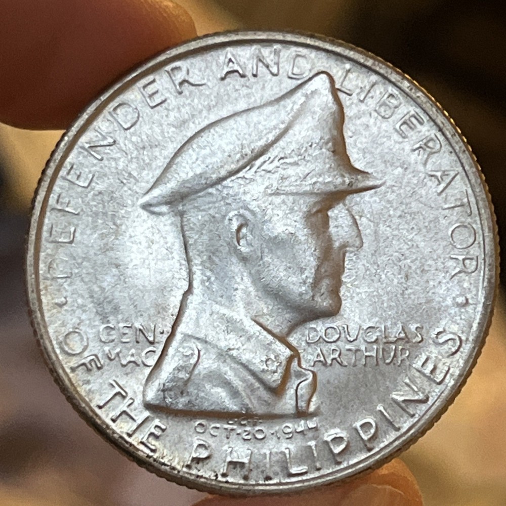 Douglas MacArthur 1947-S Peso Silver Gem Uncirculated