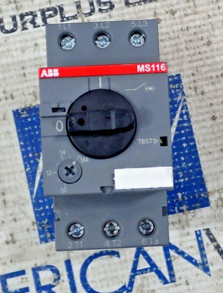 ABB MS116 1.0-1.6A Manual Motor Starter