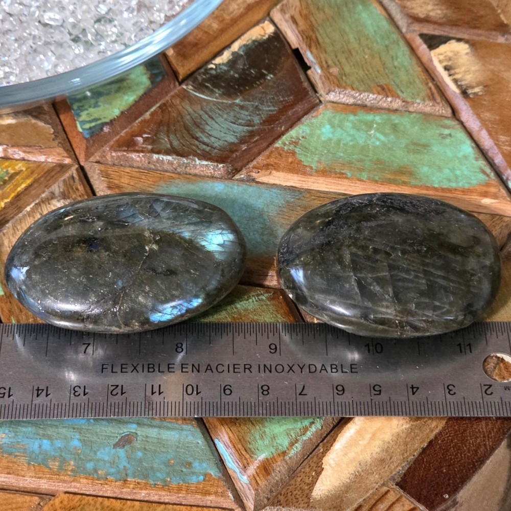 Labradorite Palm Stones- Extra Large- All Have Flash!