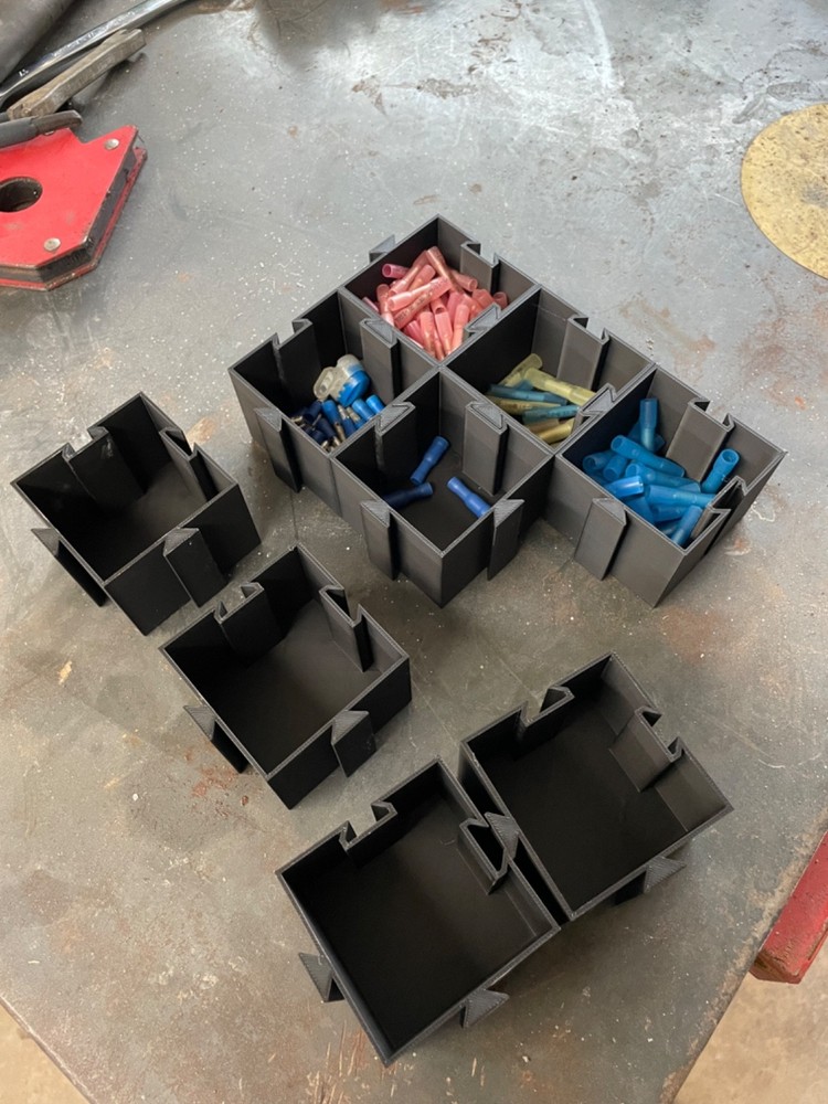 small storage bins- includes 4 individual boxes