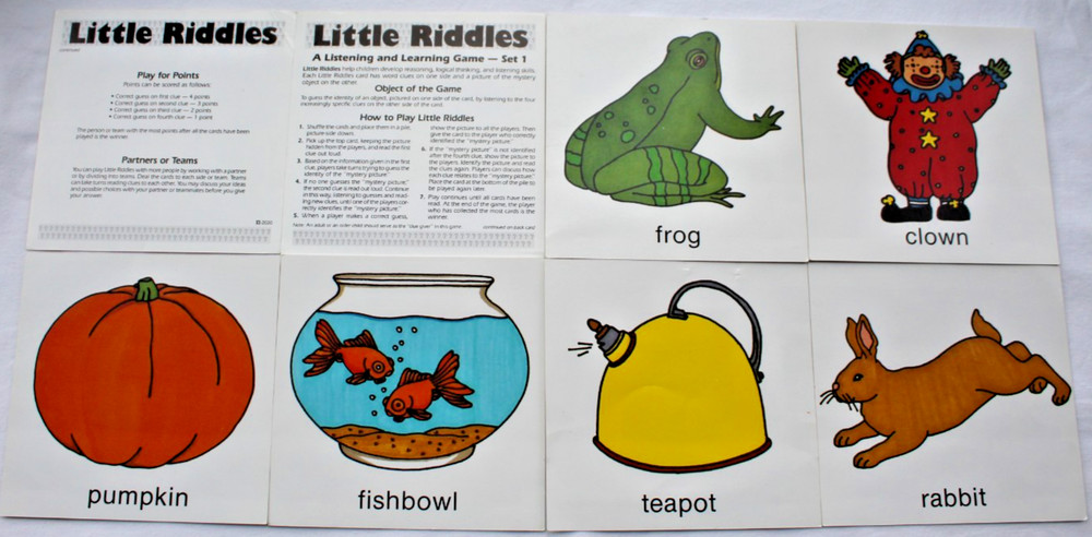 Little Riddles Set 1 Educational Insights Learning Game Age 4+