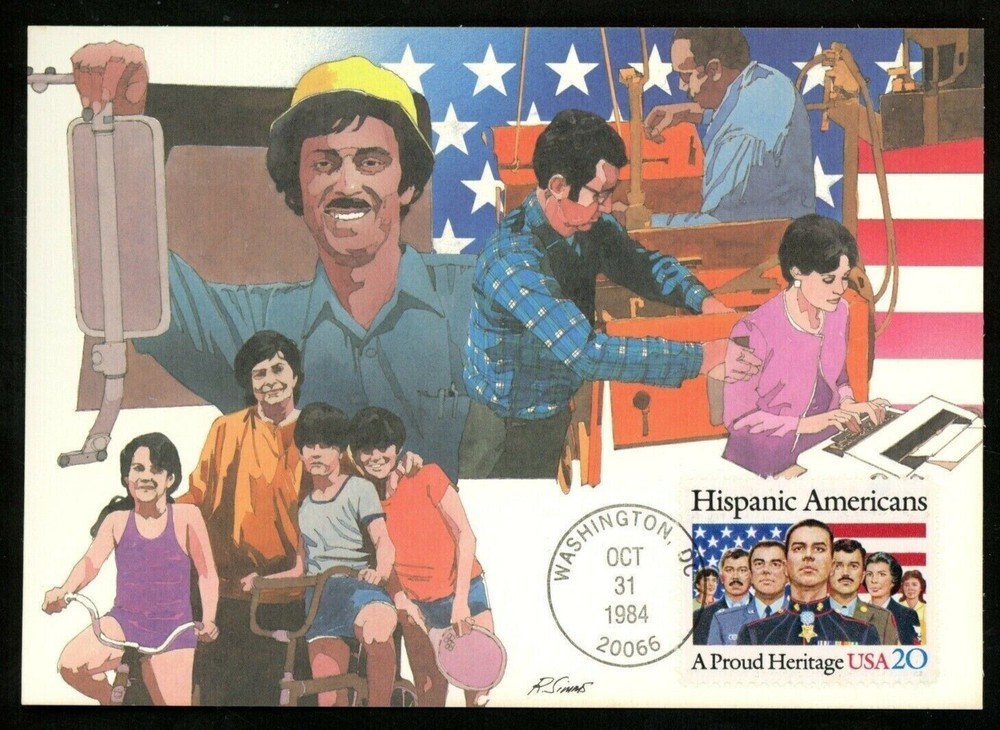HISPANIC AMERICANS 1984  FLEETWOOD FD MAXIMUM CARD
