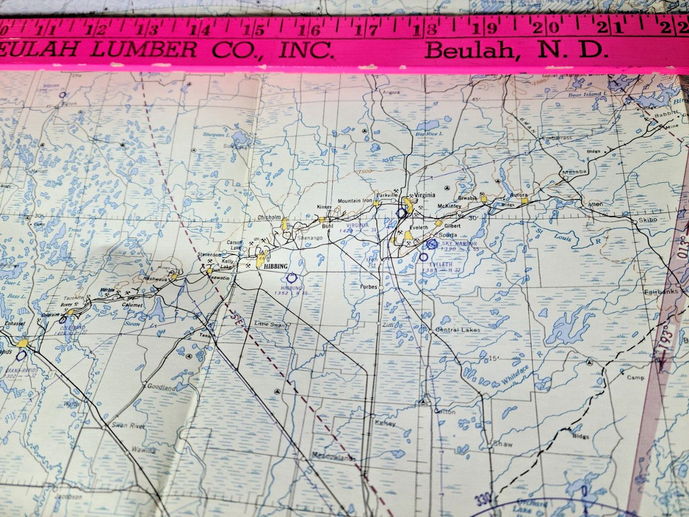 1952 Duluth Aviation Aeronautical Chart Map-Obsolete