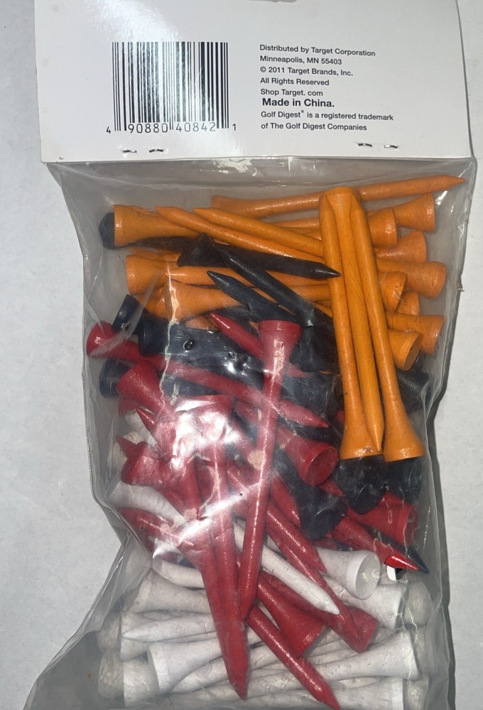 Golf Digest 2 3/4 in Multi-Colored Golf Tees 100 Count