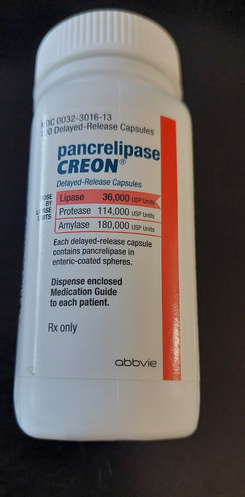 Creon 36,000, Pancreatic Enzymes, exp.02/27 (5 available)