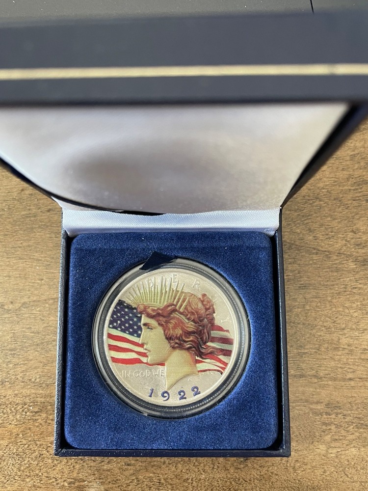 Colorized Peace Silver Dollar 1922