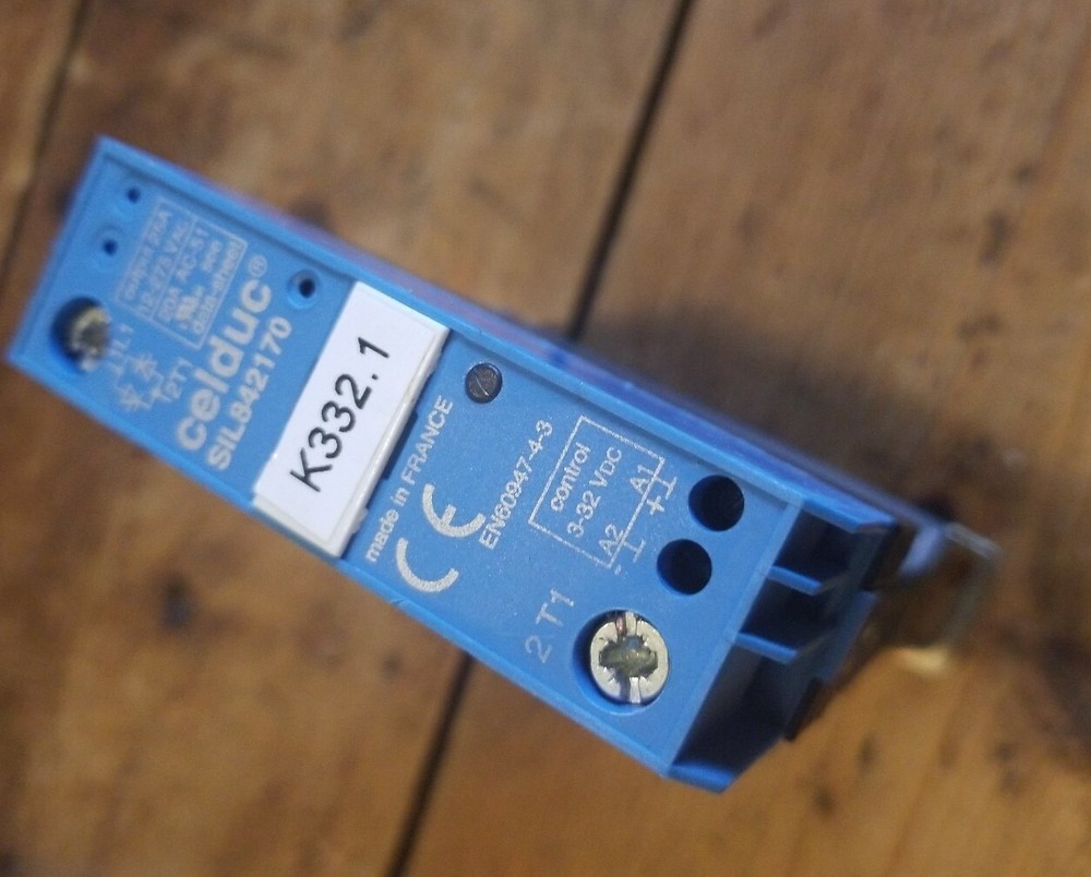 Celduc Solid State Contactor SIL842170 3-32VDC INPUT 12-275VAC OUTPUT 25 AMP