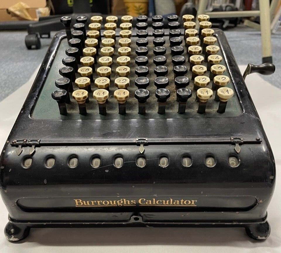 Antique Burroughs Calculator/Adding Machine Working- Class 5