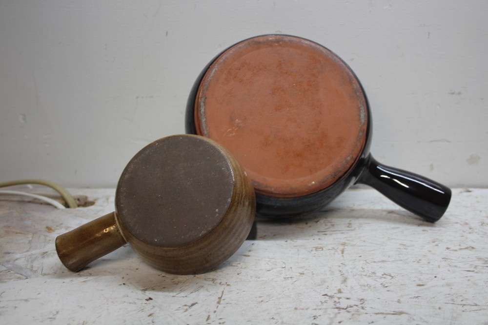 VINTAGE CASSEROLE AND SOUP BOWL CERAMIC UNKNOWN MAKER