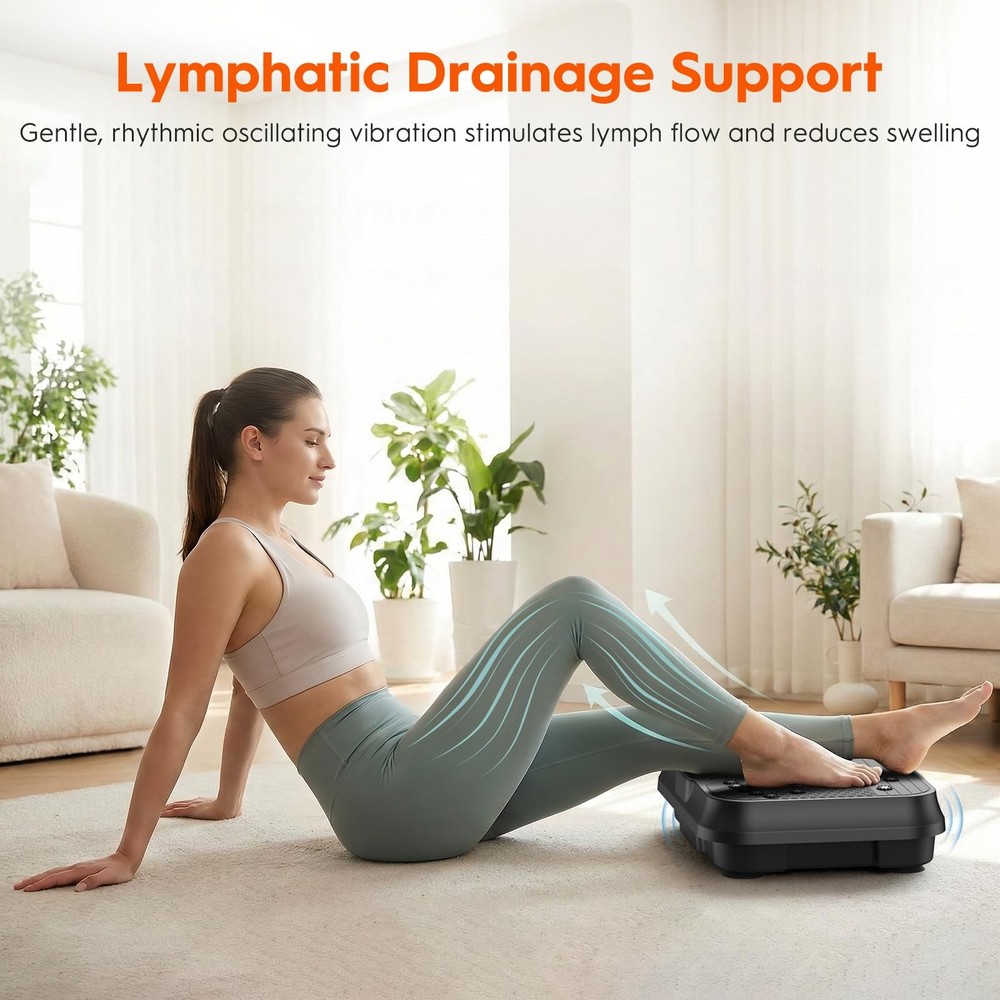 Vibration Plate Exercise Machine, Vibrating Plate for Lymphatic Drainage, 400...