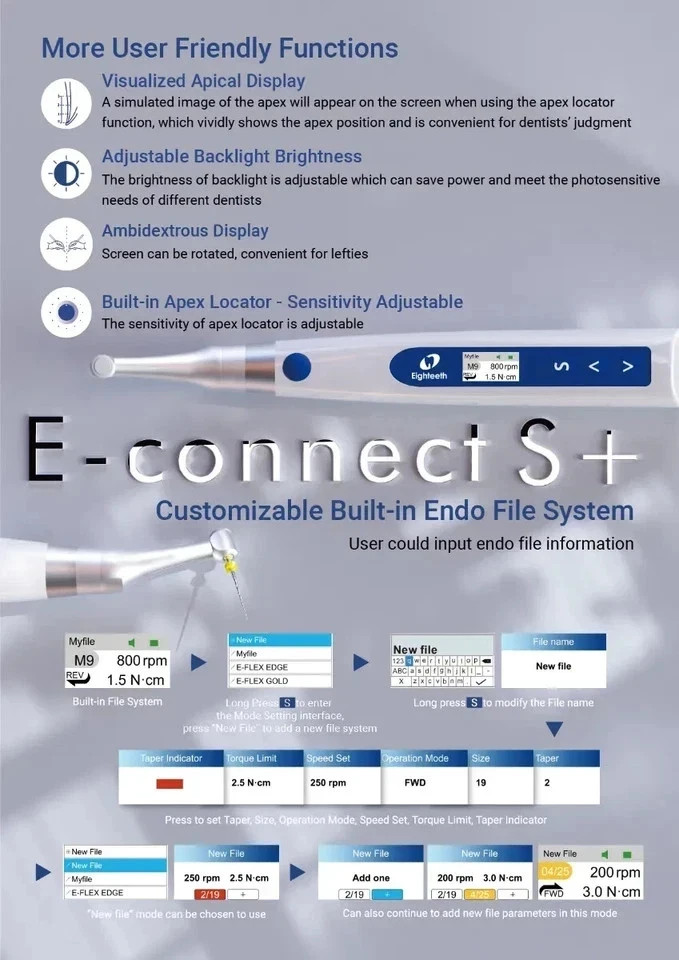 @Eighteeth Econnect S+ Endomotor FAST SHIP