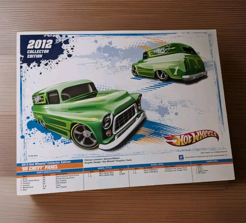 2012 Hot Wheels Collector Edition '55 Chevy Panel E-Sheet