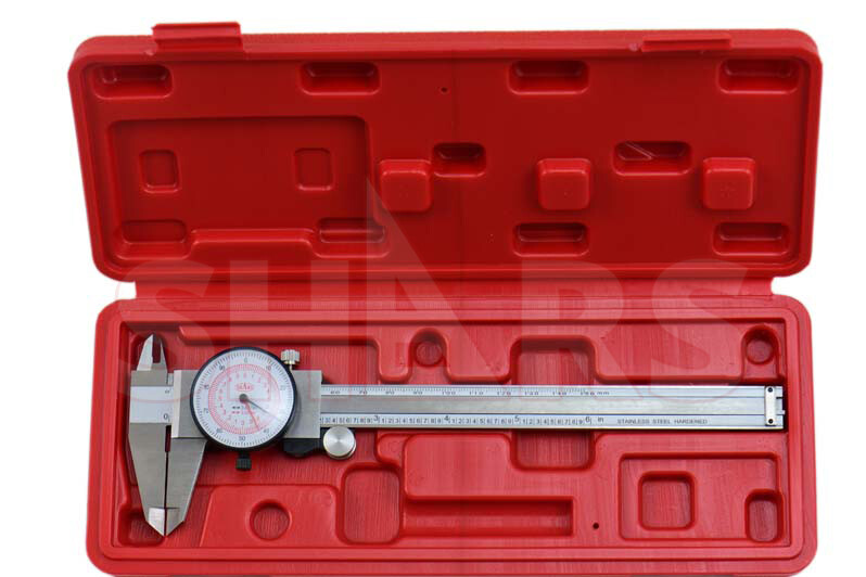 Shars 6" 150mm Inch Metric Dual Reading Dial Caliper MM Inspection Report New #}