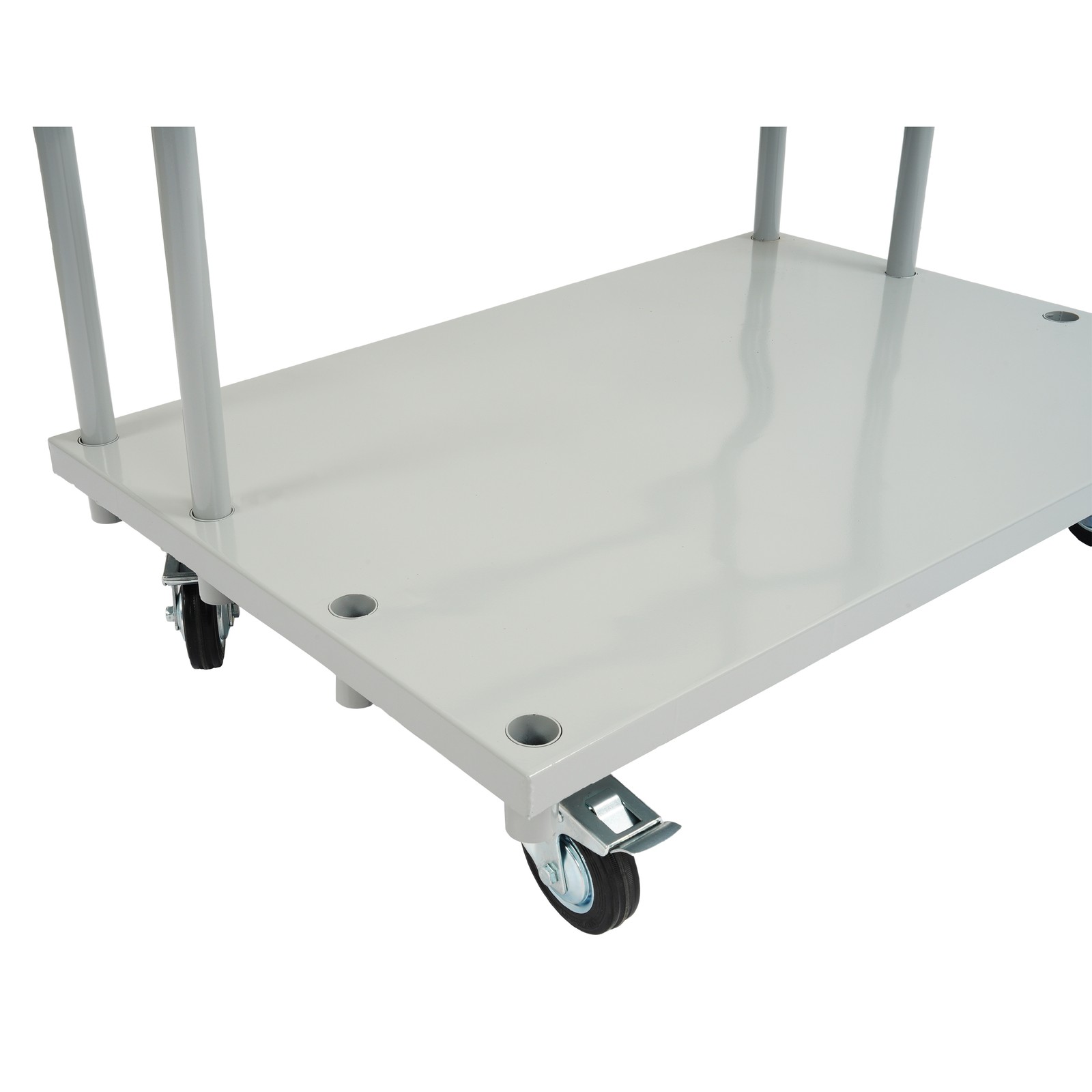 2-in-1 Platform Truck Cart Steel Panel Flatbed Dolly Cart 2000lbs with 4 Casters