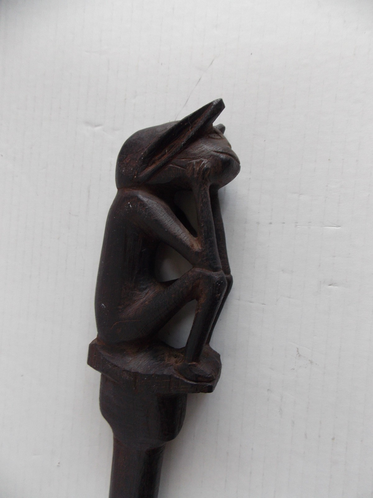 Tun Tun Dayak Borneo Indonesia pig charm measuring stick 22"