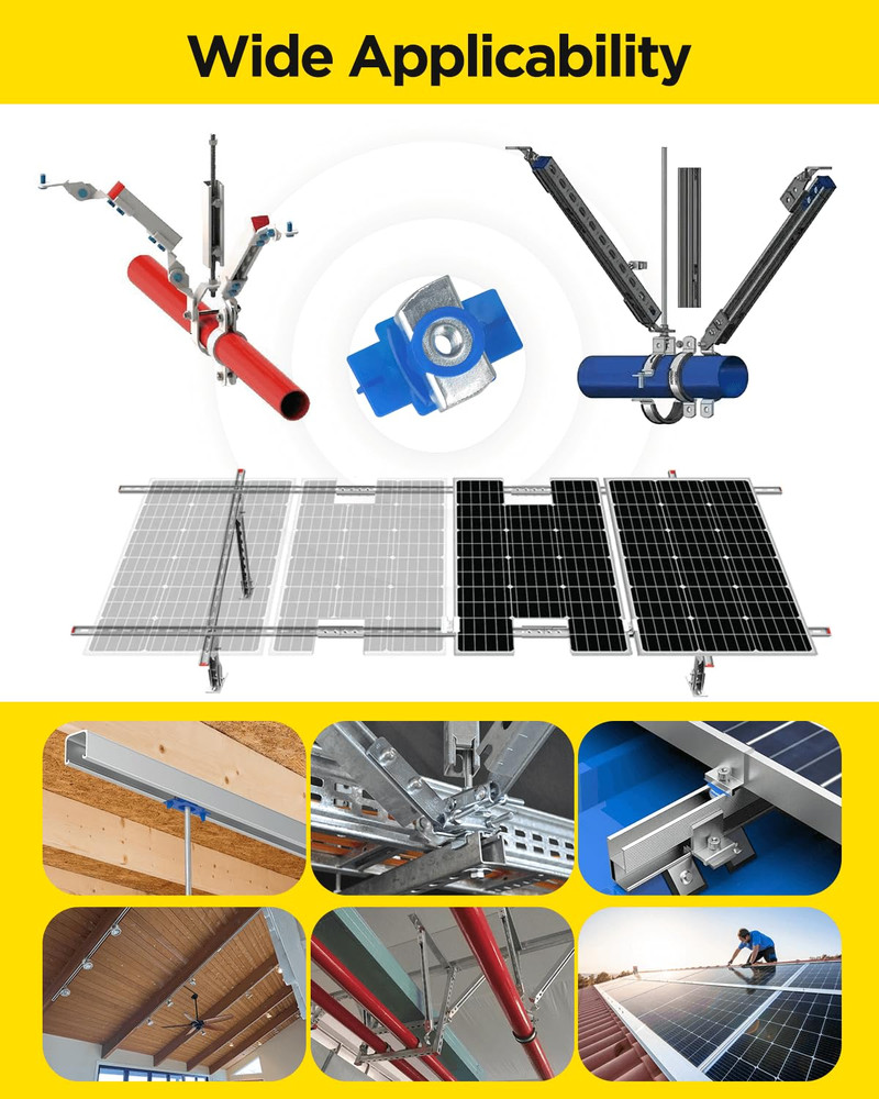 Nylon Cone Nuts for Strut Channels - 120 Pcs for Easy Solar Panel Setup