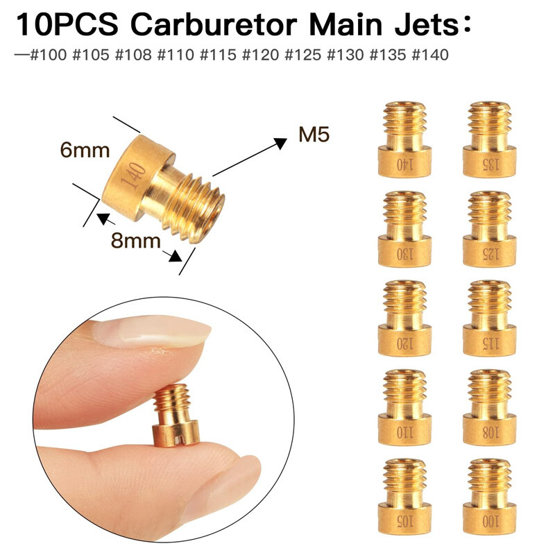 40Pcs Carburetor Jet Kit for PWK Keihin OKO CVK KOSO Crab,Pilot and Main Jets