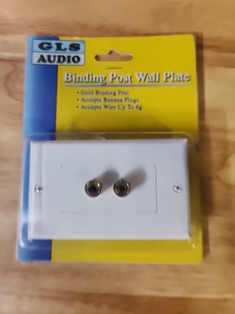 GLS Audio Binding Post Wall Plate, 2-Post Banana Plug NEW
