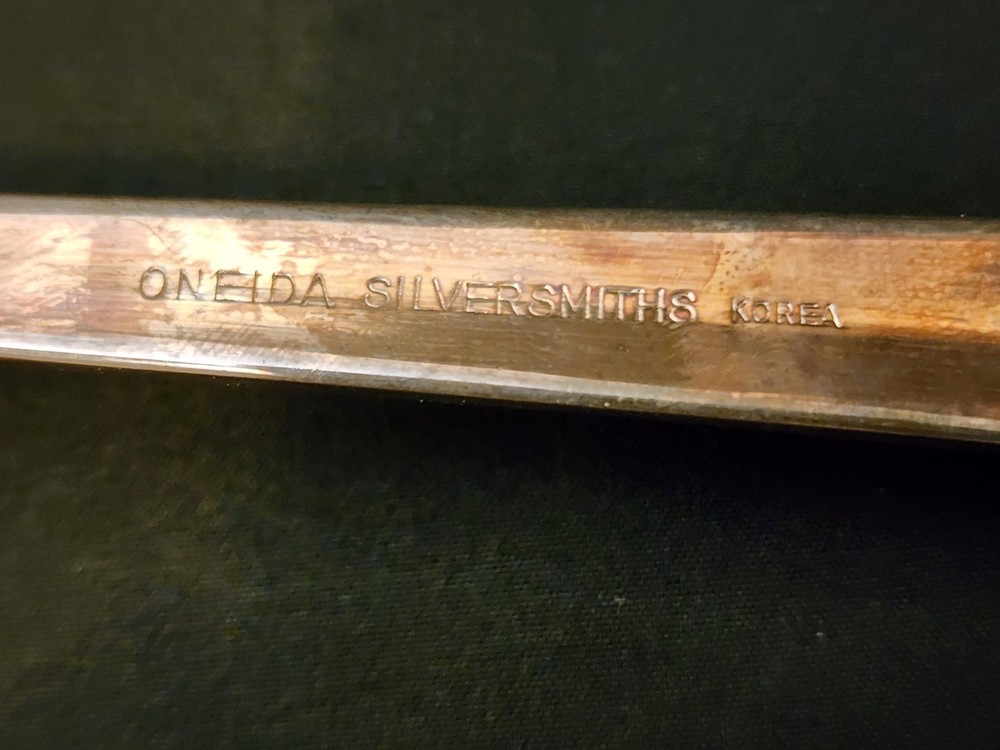 Vintage Oneida Silversmiths Punch Bowl Ladle Double Spout 16" Long B19