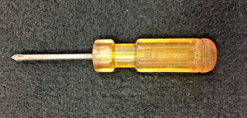Fuller 807 Phillips Screwdriver #1 Tip Yellow Handle