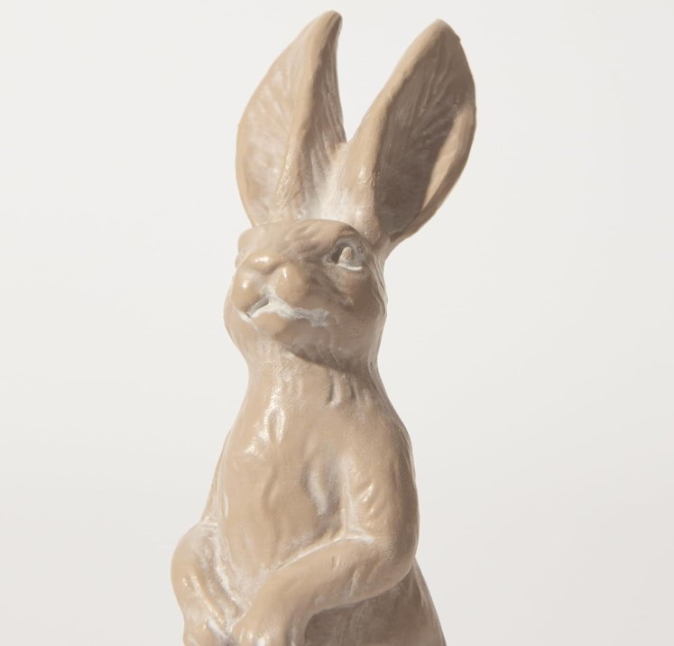 Easter Decorations Bunny Figurines Set of 3 - Rabbit Statues Farmhouse Spring Ho