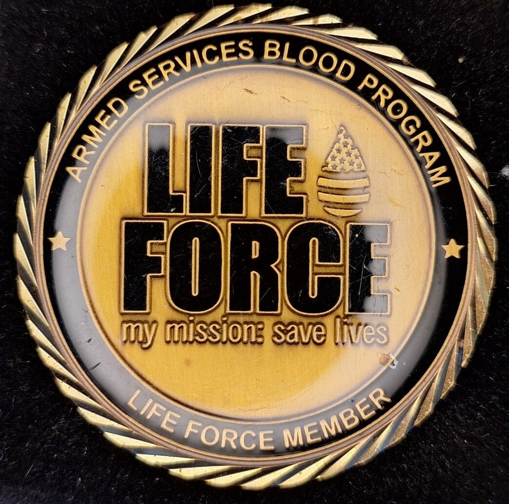 LIFE FORCE MEMBER - ARMED SERVICES BLOOD PROGRAM - Challenge Coin