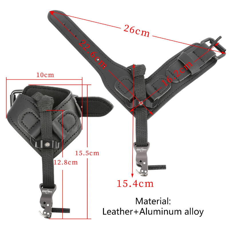 Archery Release Aids Wristband Caliper Strap Trigger Compound Bow Taeget Hunting