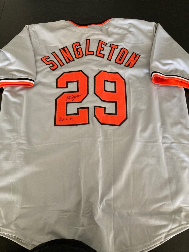Orioles Ken Singleton signed Jersey with WCOA
