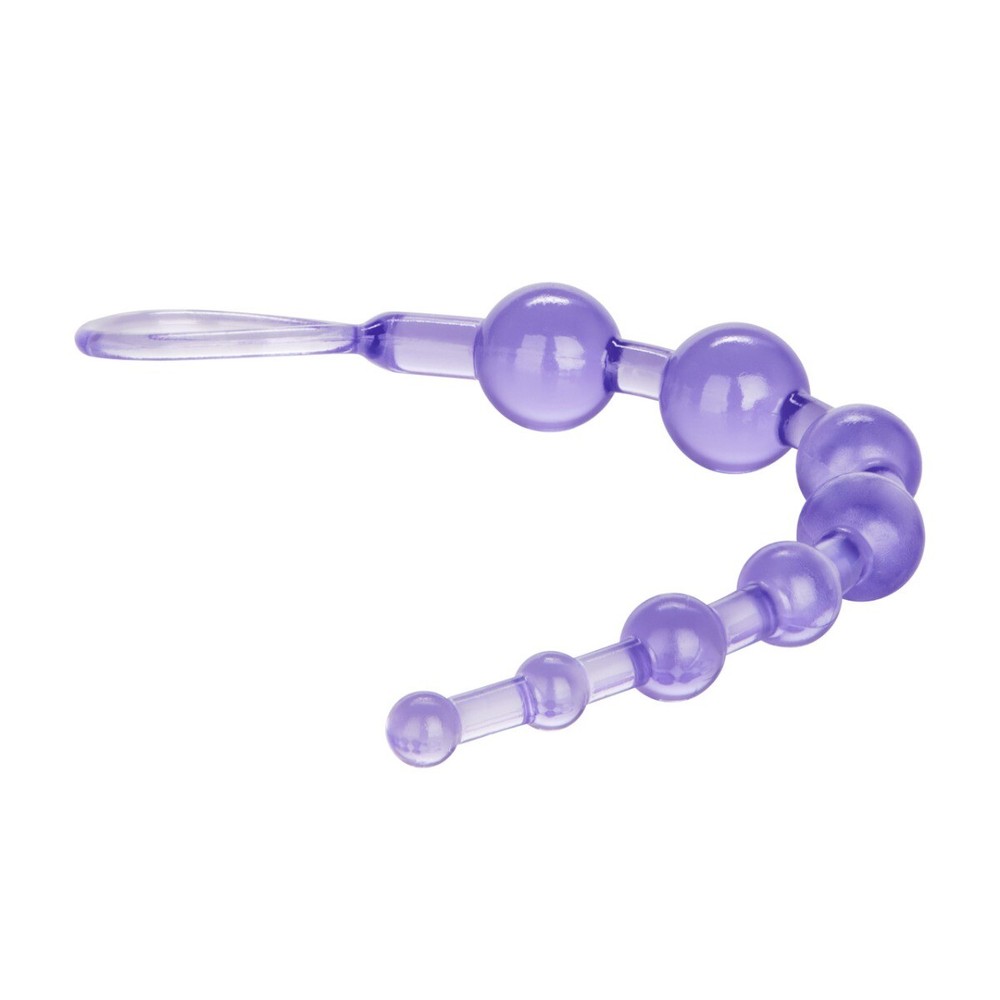 Slim Soft Flexible Bendable Beginner Anal Beads with Retrieval Ring