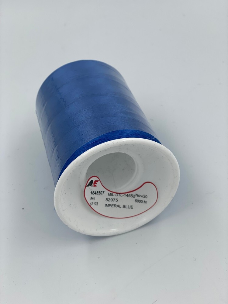 A&E Embroidery Thread - IMPERAL BLUE - 52975 - 5000M - POLY #40